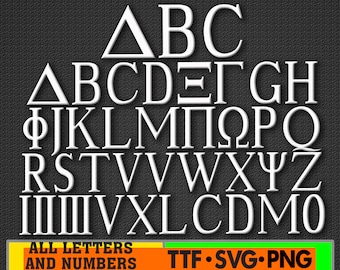 Greek Alphabet SVG, Greek Letters SVG, Fraternity Letters SVG, Sorority letters svg, Fraternity Names svg, Greek Alphabet Vector