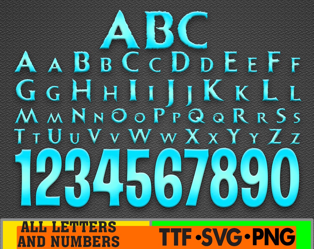 Font Cartoon Letters and Numbers SVG PNG Clipart Bundle Svg PNG Bundle ...