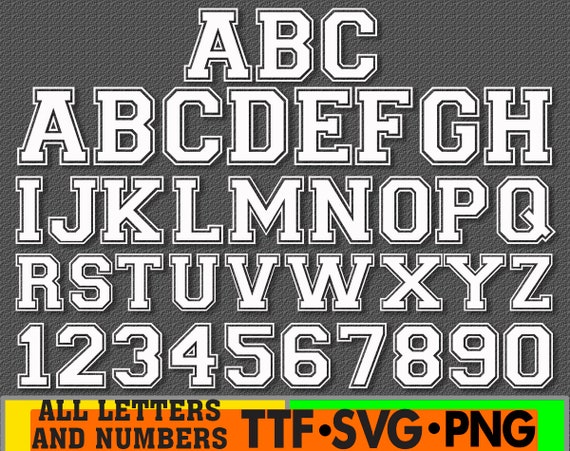Varsity font svg College font svg Sport font svg Baseball font svg Varsity alphabet svg Fonts cut files Font Sport numbers svg Boys Font svg