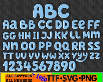 Font cartoon Letters SVG PNG Clipart Bundle Svg png file For Cricut Silhouette File Instant Download Digital TV-Show