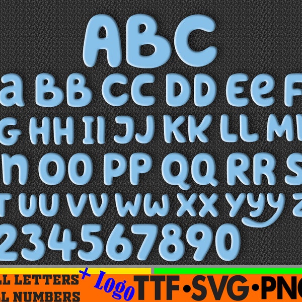 Font cartoon Letters SVG PNG Clipart Bundle Svg png file For Cricut Silhouette File Instant Download Digital TV-Show