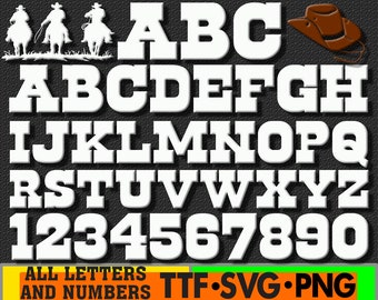 Cowboy font Cowboy monogram letters Files for Cricut Western font svg Western alphabet Western letters svg Unique font digital Clipart Crcut