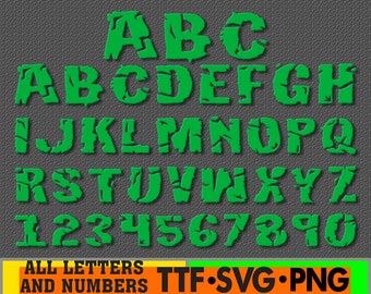 Schrift Movie Letters and Numbers SVG PNG superheld Clipart Bundle Svg PNG Bundle Für Cricut Silhouette Datei Instant Download Digital
