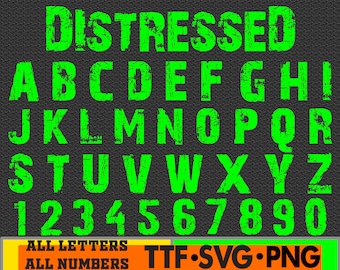 Distressed font svg Grunge font svg Grunge vintage font svg Distressed digital alphabet Distressed font svg for Cricut & Silhouette