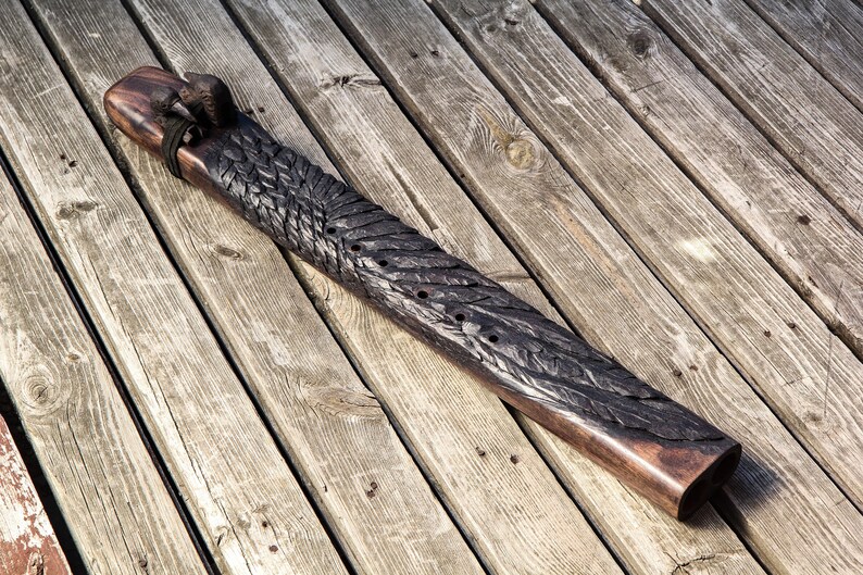 Drone Flute Handcrafted Native American Style Bb3 A3 Etsy