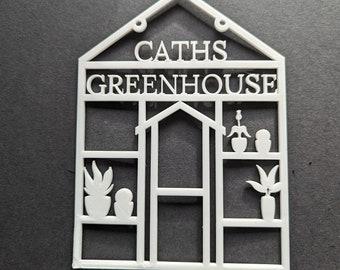 Personalised Greenhouse Sign, Custom Garden Sign, Gardener Gift, 3D Printed Sign, Colour Options