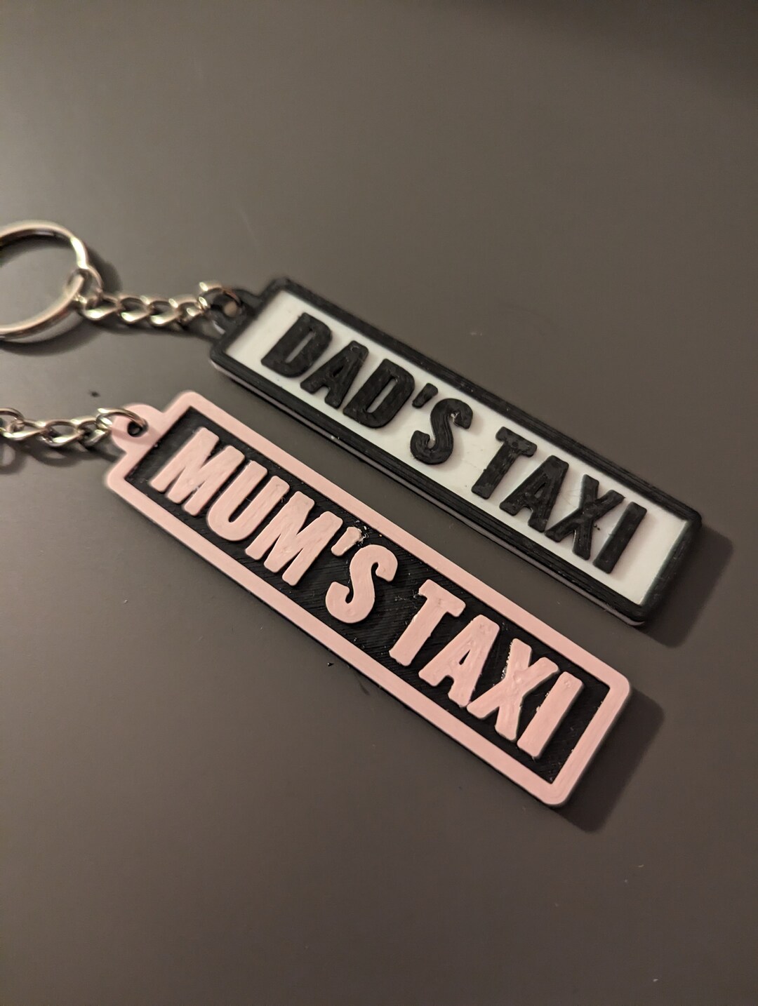 Mum's Taxi Dad's Taxi Keyring/ Key Chain/ Bag Tag Designated Driver