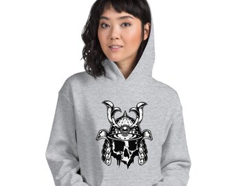 SAMURAI WARRIOR - Skullduggery Streetwear Unisex Hoodie Skull Design