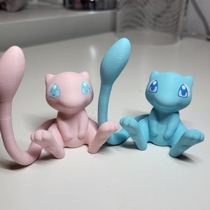 Mew 3D Printed pokemons gift. Full Colour Mew gift for him or her. Mew Figure. Shiny Mew and Standard Mew