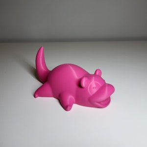 Figura Pokemon Slowpoke, estatua. Slowpoke impreso en 3D. Colores personalizados y varios tamaños disponibles.