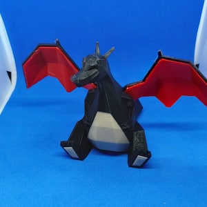Shiny Charizard Figure. 3D Printed 10cm Tall