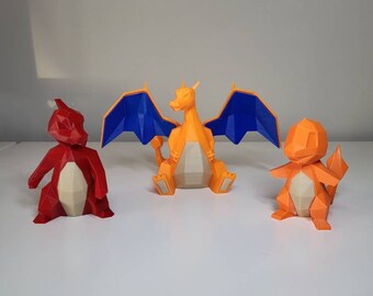 ヒトカゲの進化ライン。ヒトカゲ、リザードン、チャイザードの