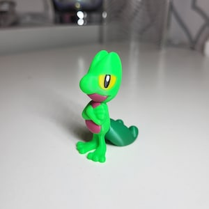 Treecko 3D Printed pokemons gift. Full Colour Treecko gift for him or her. Treecko Figure