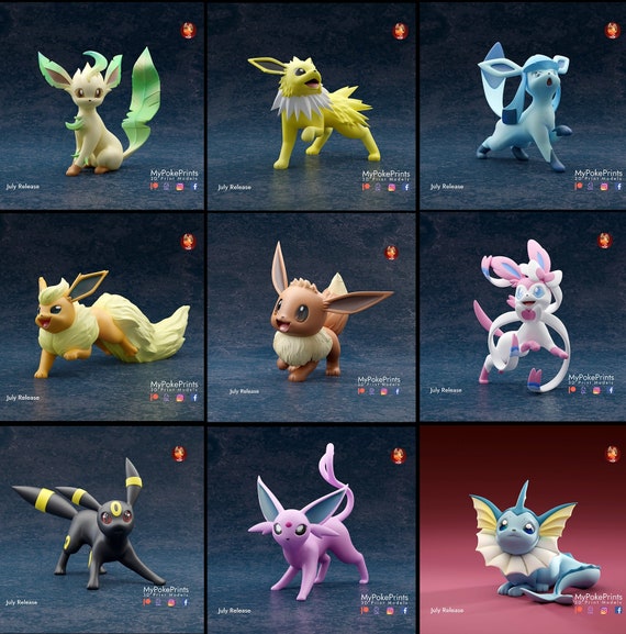 Eeveelutions Plush Doll Set of 9 Pokemon ALL STAR COLLECTION eevee Tagged  NEW JP