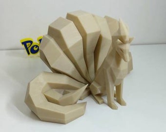 Ninetales Figure - 3D Printed not painted. 9cm Tall.