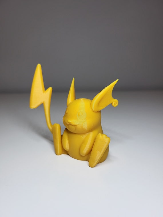 Raichu Pokemon Figure statue. 3D Printed Raichu. Custom colors and various sizes available