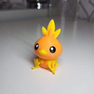 Torchic 3D Printed pokemons gift. Full Colour Torchic gift for him or her. Torchic Figure