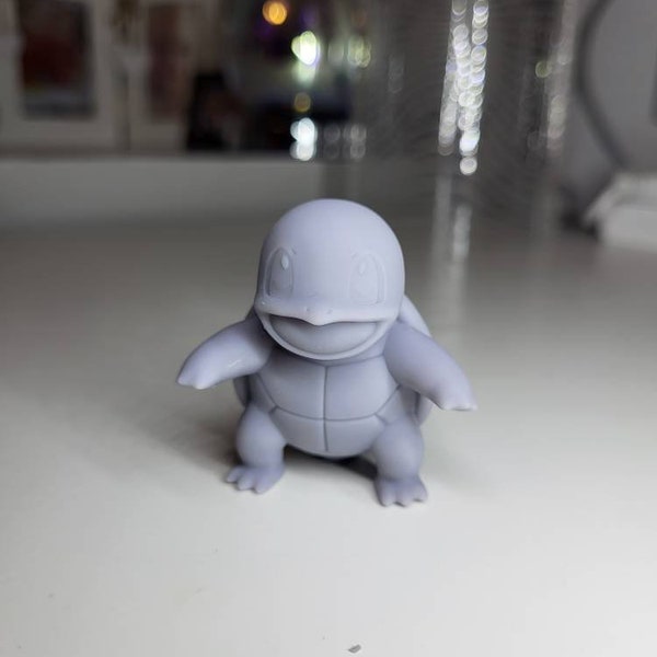 Squirtle , Squirtle Pokemon Figure - Solid Resin, Unpainted - Fakemon miniature figurine