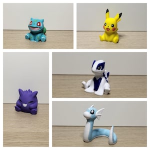Petites figurines Pokémon mignonnes imprimées en 3D - | Mignon | Pokémon | Figurines de collection| Attrapez-les tous pour la décoration ! Cadeaux Pokémon