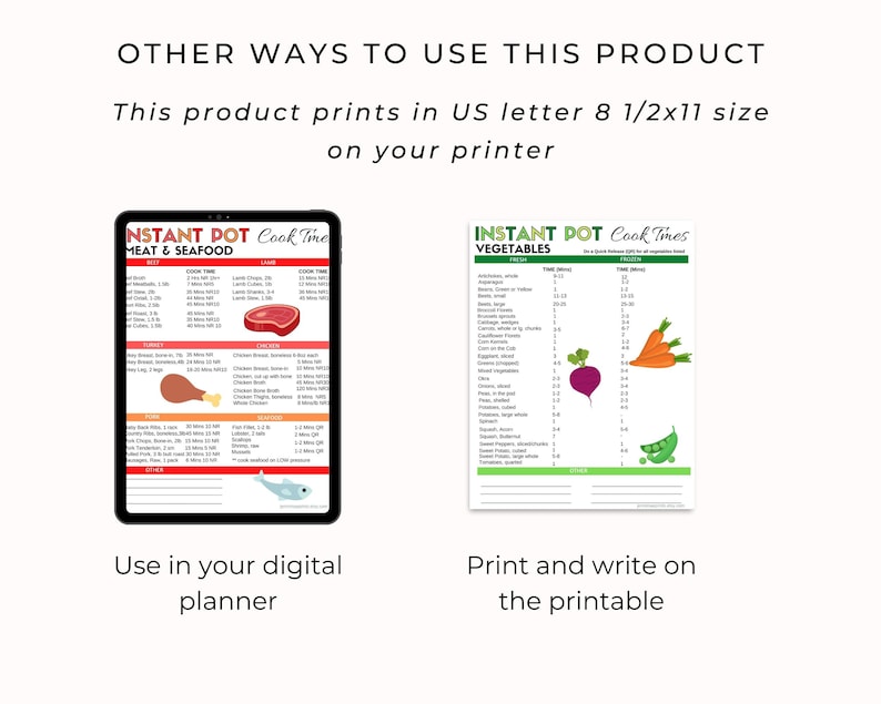 Instant Pot Cooking Times PDF | Instant Pot Cheat Sheet | Instant Pot ...