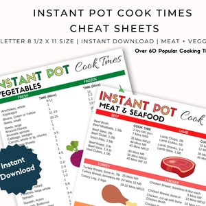 Pressure Cooker Accessories -Instapot Cheat Sheet Magnet Set - Instant