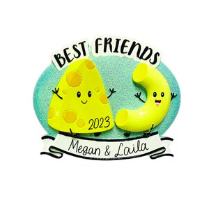Mac n Cheese Ornament - Best Friend Ornament, Friendship Christmas Gift For Friends, Funny Cute Custom 2023 Personalized Christmas Ornament