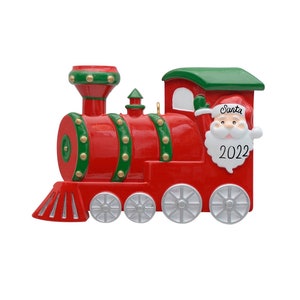 Santa&#39;s Train Ornament - Train Ornament 2022 Quarantine Ornament 2022 -- Personalized