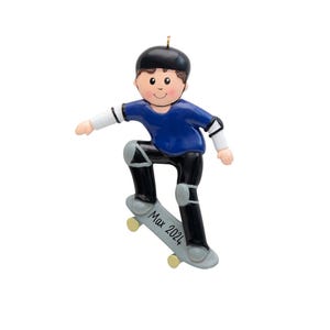 Skateboarding Ornament - Skater Ornament Christmas Ornament 2024 Ornament -- Personalized