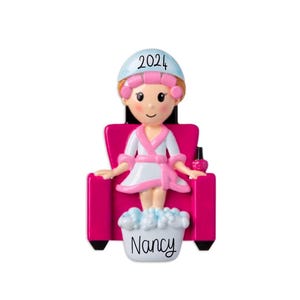 Spa Salon Ornament - Personalized Pedicure Ornament Nail Salon Gift, Nail polish Gift, Gift for her, Custom Make Up Gift Birthday