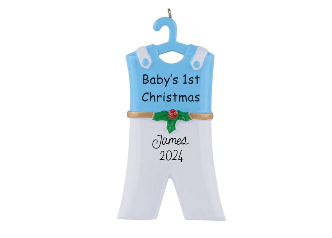 2024 Baby Boy Ornament Personalized Boy Baby's My First Christmas
