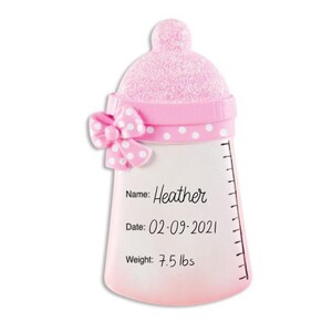 Baby Girl Ornament - Pink Baby Ornament Christmas Ornament 2022 Ornament 2022 -- Personalized