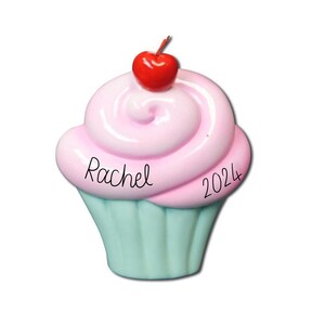 Cupcake Ornament - Dessert Ornament 2024  -- Personalized