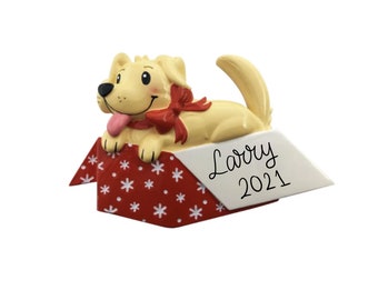 Dog Christmas Ornament - Personalized Custom Dog Ornament, New Dog New Puppy Love My Dog 2021 Dog Lover Gift, Dog Mom Christmas Holiday Gift