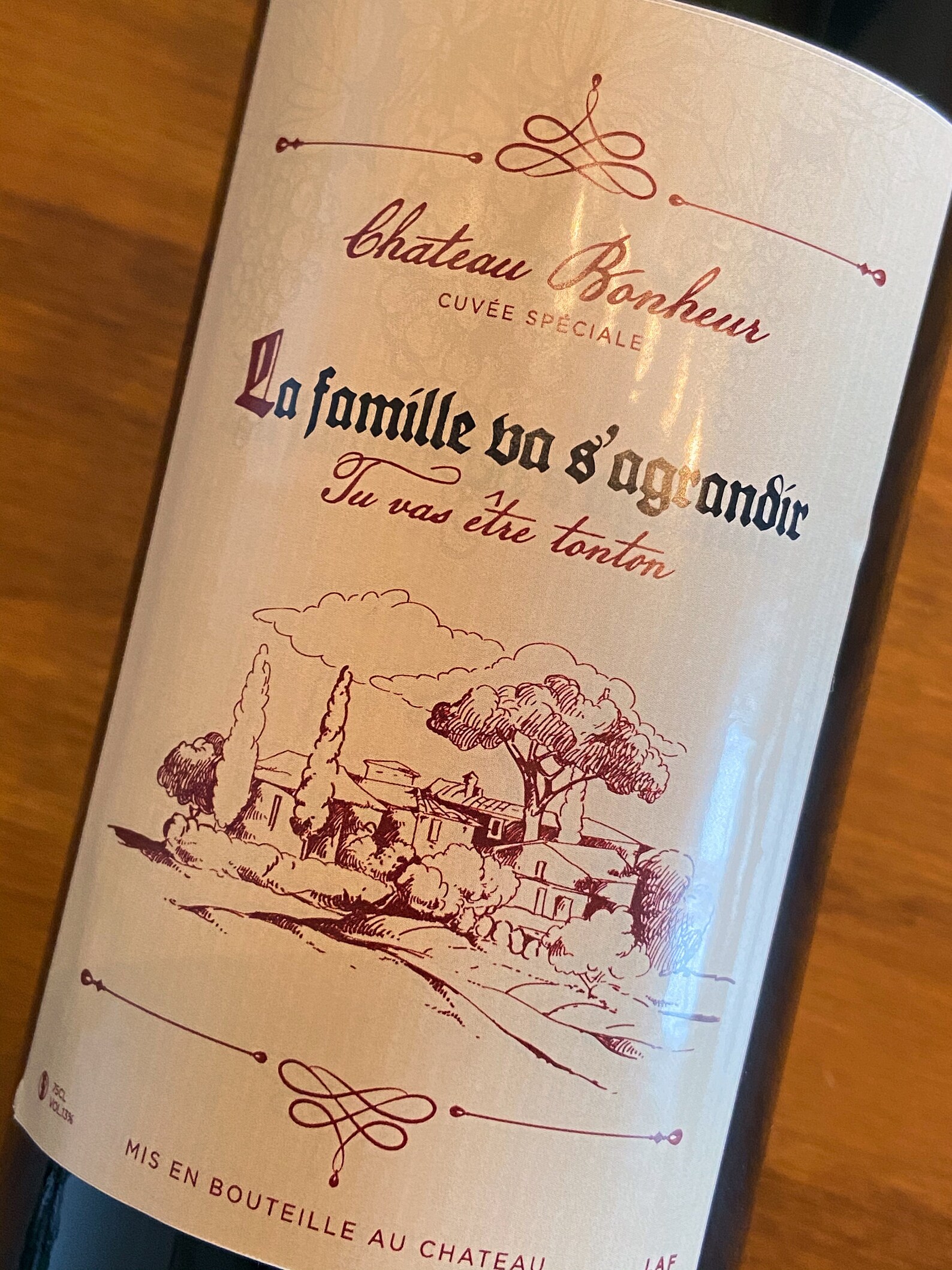 2 Étiquettes Annonce Grossesse Pour Bouteille De Vin - Idée Cadeau Originale Famille - Made In France