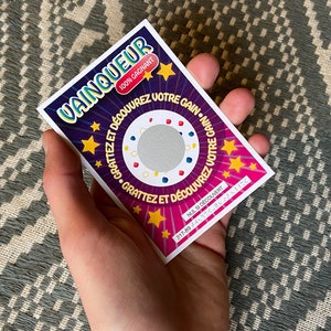 Scratch card YOUR personalized TEXT