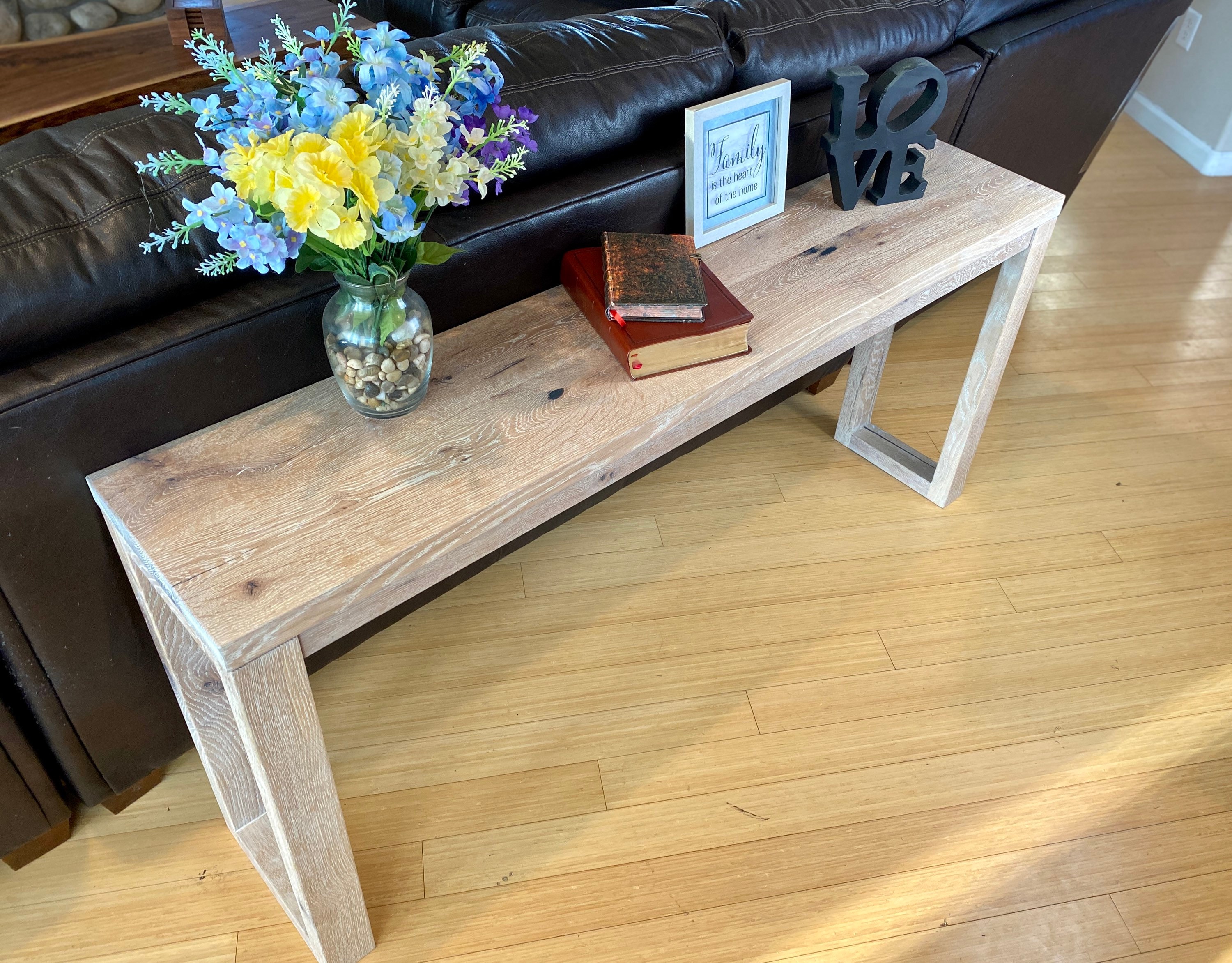 Modern White Oak Console Table Sofa Table Hall Table Etsy Canada