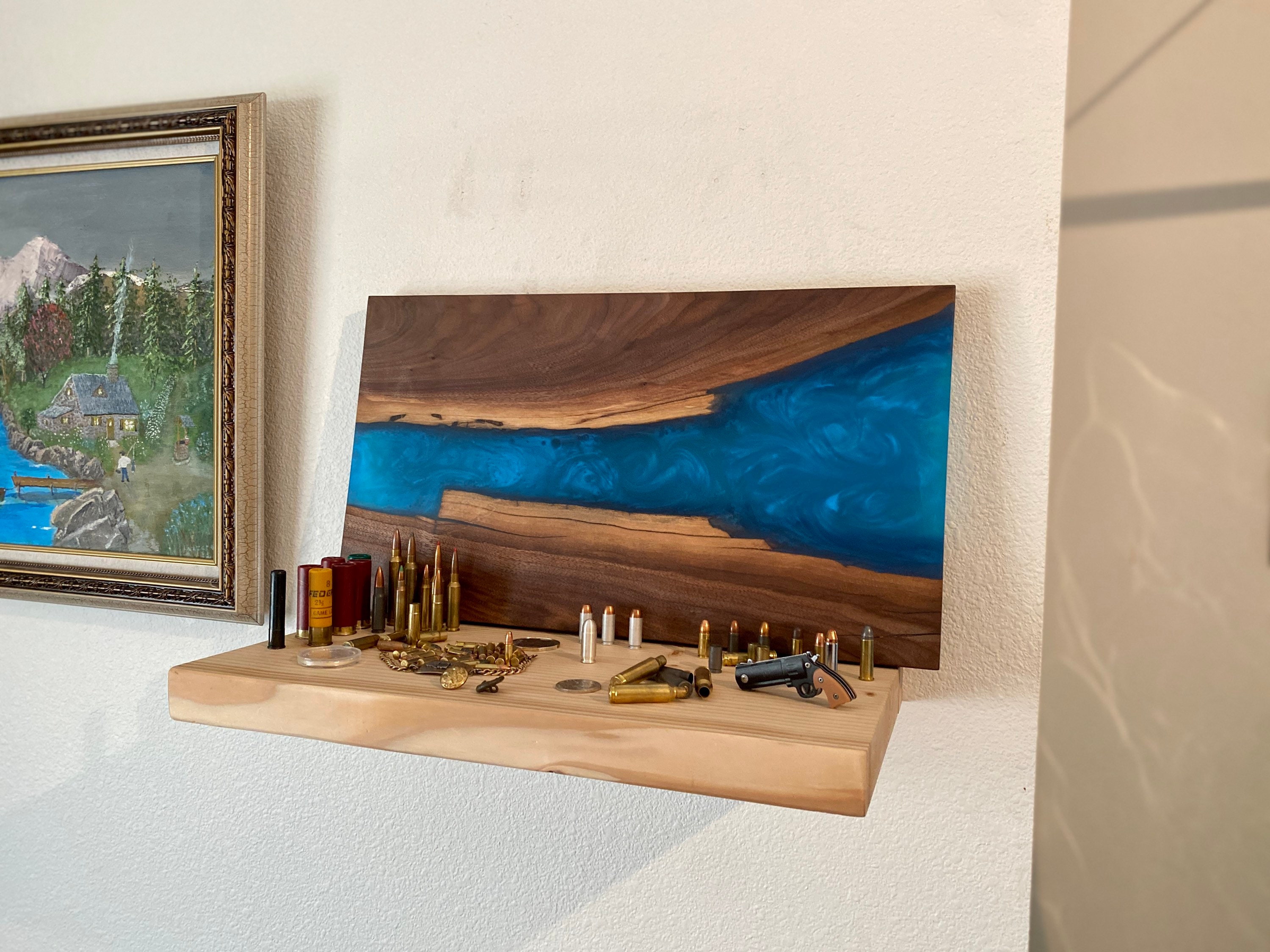 Walnut Epoxy River Wall Hanging Epoxy Wall Art Etsy