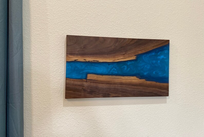 Walnut Epoxy River Wall Hanging Epoxy Wall Art Etsy