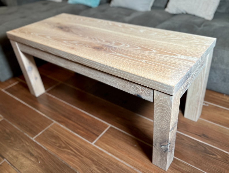 Modern White Oak Coffee Table. Etsy