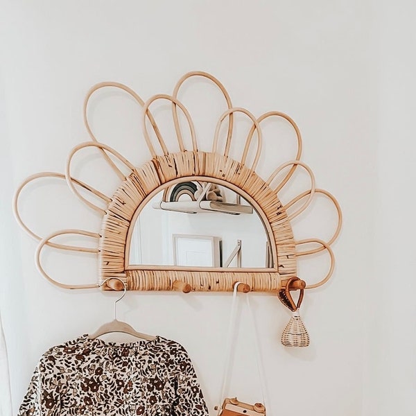 Rattan Mirror Etsy