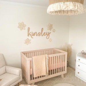 Rattan Wallflower Set of 3 | Girl Boho Nursery Decor | Wall Decor - Etsy