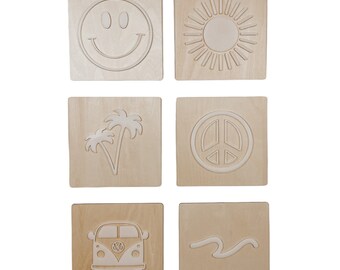 Conjunto de decoración de pared para habitación infantil con temática costera / Tema playero / 6 piezas
