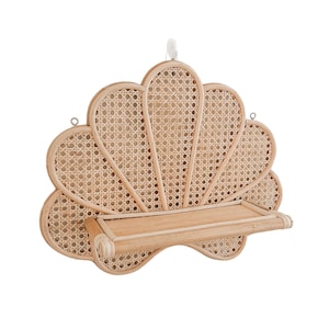 Rattan Shell Shelf | Nursery Decor | Ocean Beachy Costal