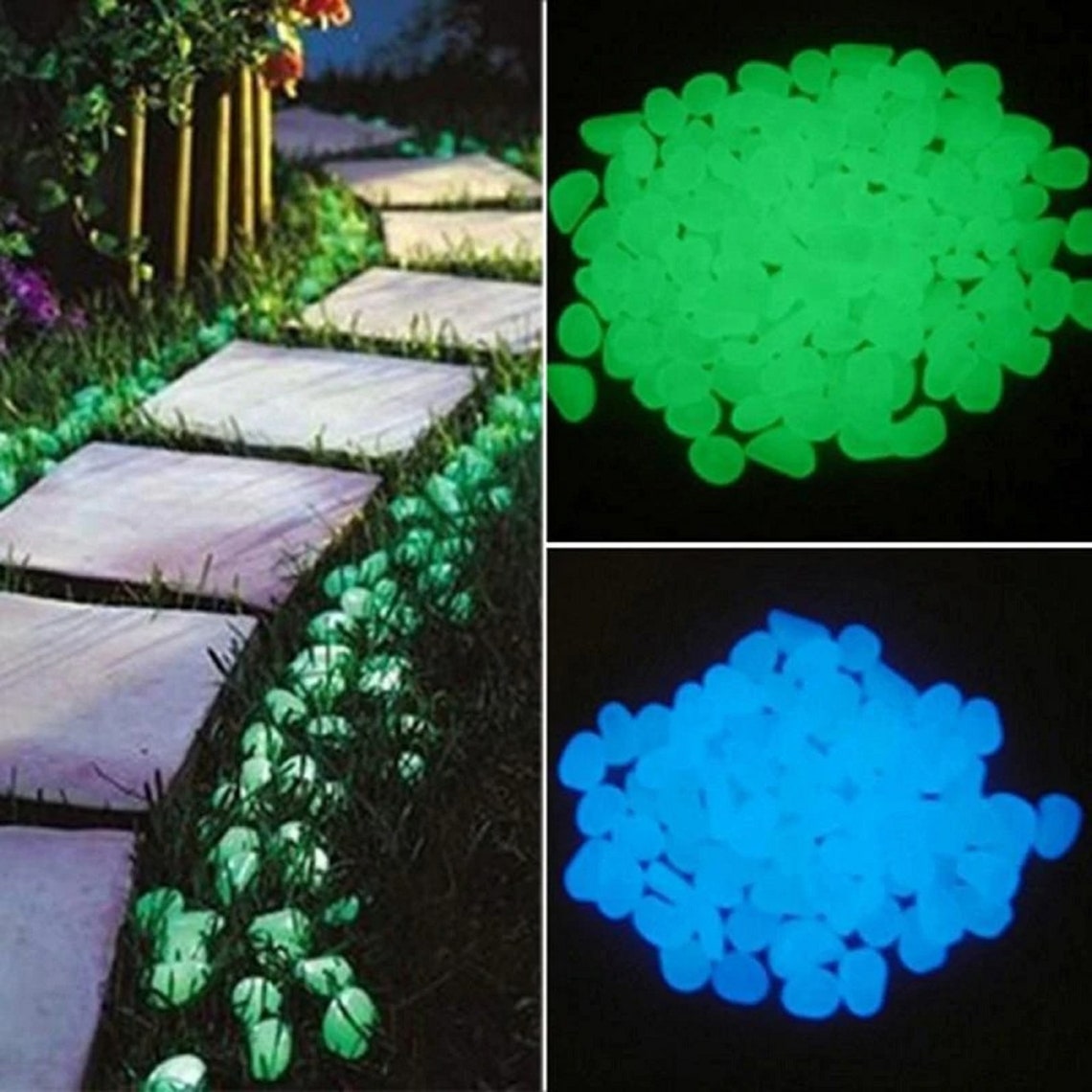 Glow in the Dark Garden Pebbles Glow Stones Rocks for Walkways | Etsy