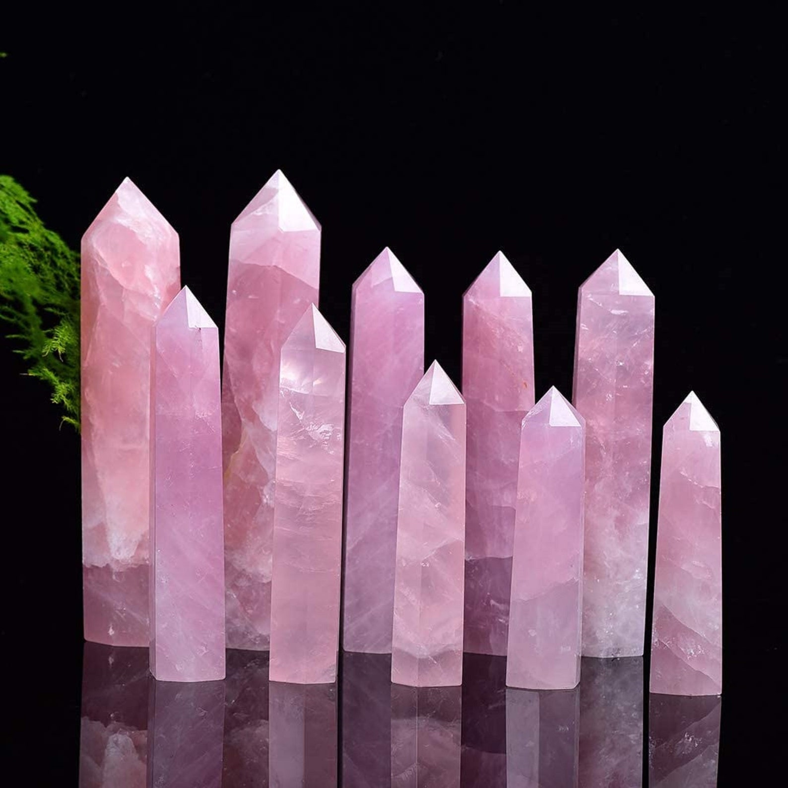 Real Rose Quartz Crystal Stone Les pierres magiques point de Etsy