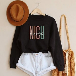 NICU Nurse Crewneck Sweatshirt for Neonatal Intensive Care Unit Nurse, Neonate RN Trauma Pediatric Shirt Tshirt T-shirt Grad Peds Nurse