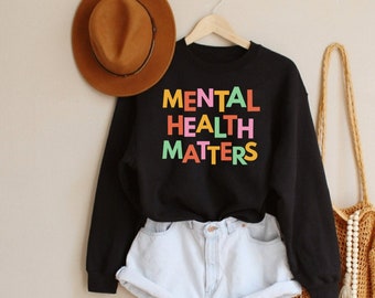 Mental Health Matters Sweatshirt: Unisex Cotton-Blend Crewneck