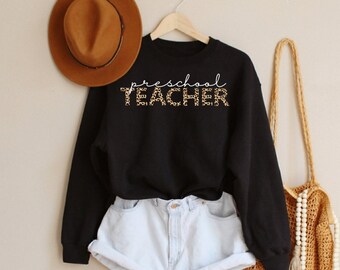 Kleuterjuf Crewneck Sweatshirt Cadeau voor kleuterleidsters, Kleuterschool Terug naar school Leraar Waardering Leuke leraar Shirts