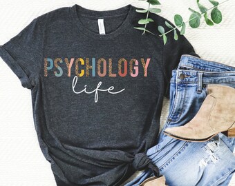 Psychology Life Cheetah Print Shirt - Psychologist Student Gift