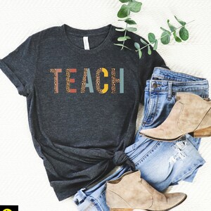 Teacher Shirt, Teach Shirt, Teacher Tshirt, Teacher, Teacher Gifts, Middle School Teacher Shirt, Elementary School Teacher Shirt, leopard